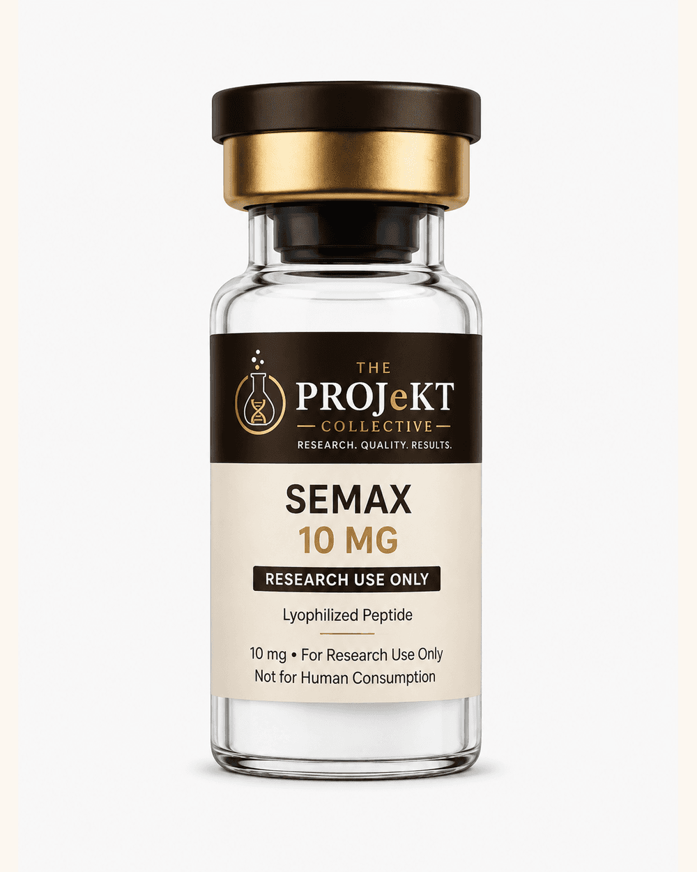 Semax 10mg research vial from The ProjeKT Collective